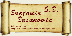 Svetomir Dušanović vizit kartica